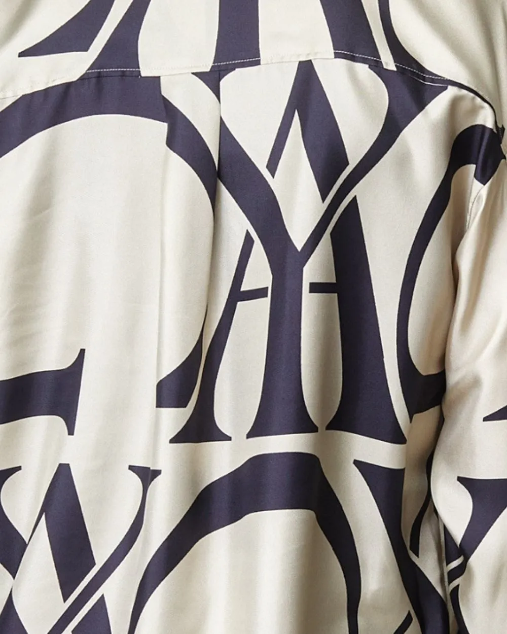 Monogram Silk Shirt Tan