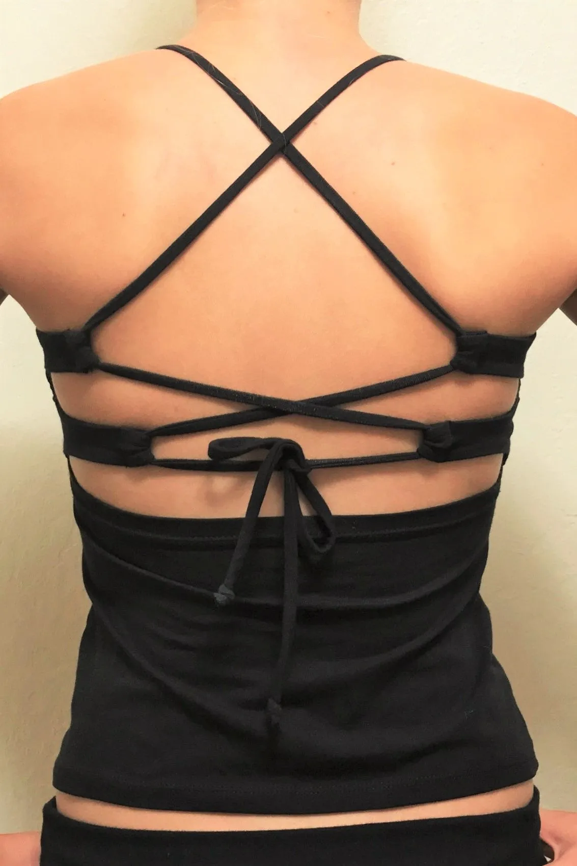 Onyx Lace Up Tank Top