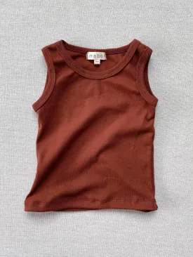 organic cotton tank top - chestnut