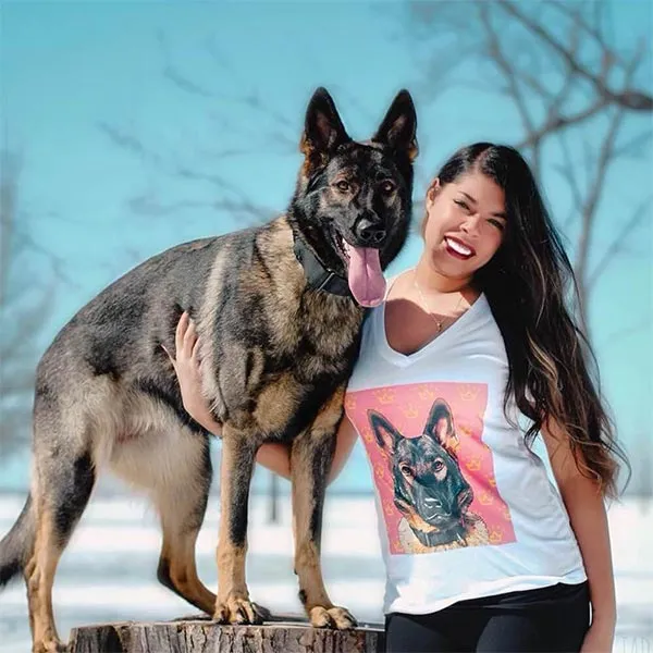 Original Pet Pop Art Women's V-neck