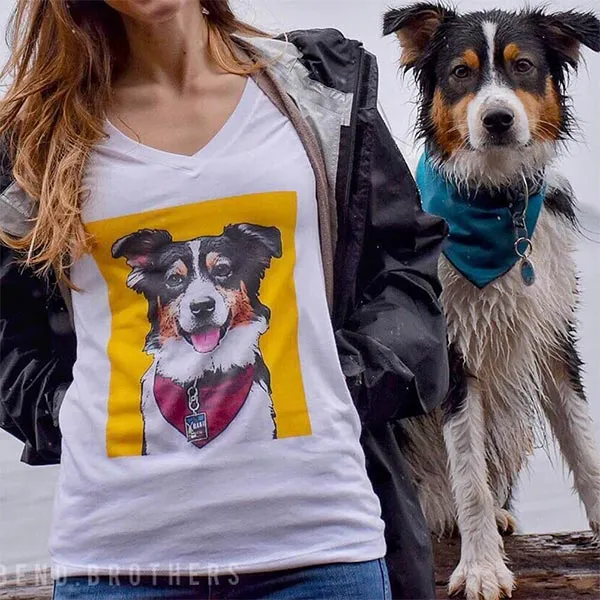 Original Pet Pop Art Women's V-neck