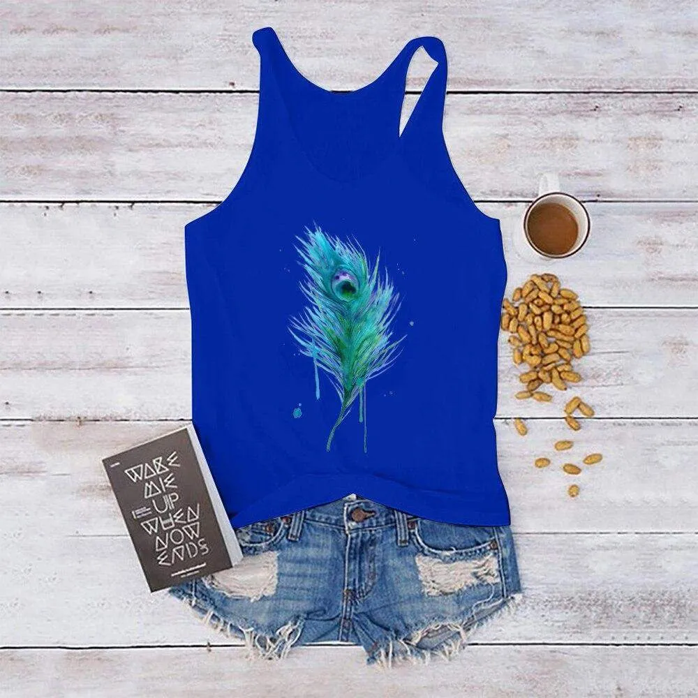 Peacock Feather Tank Top