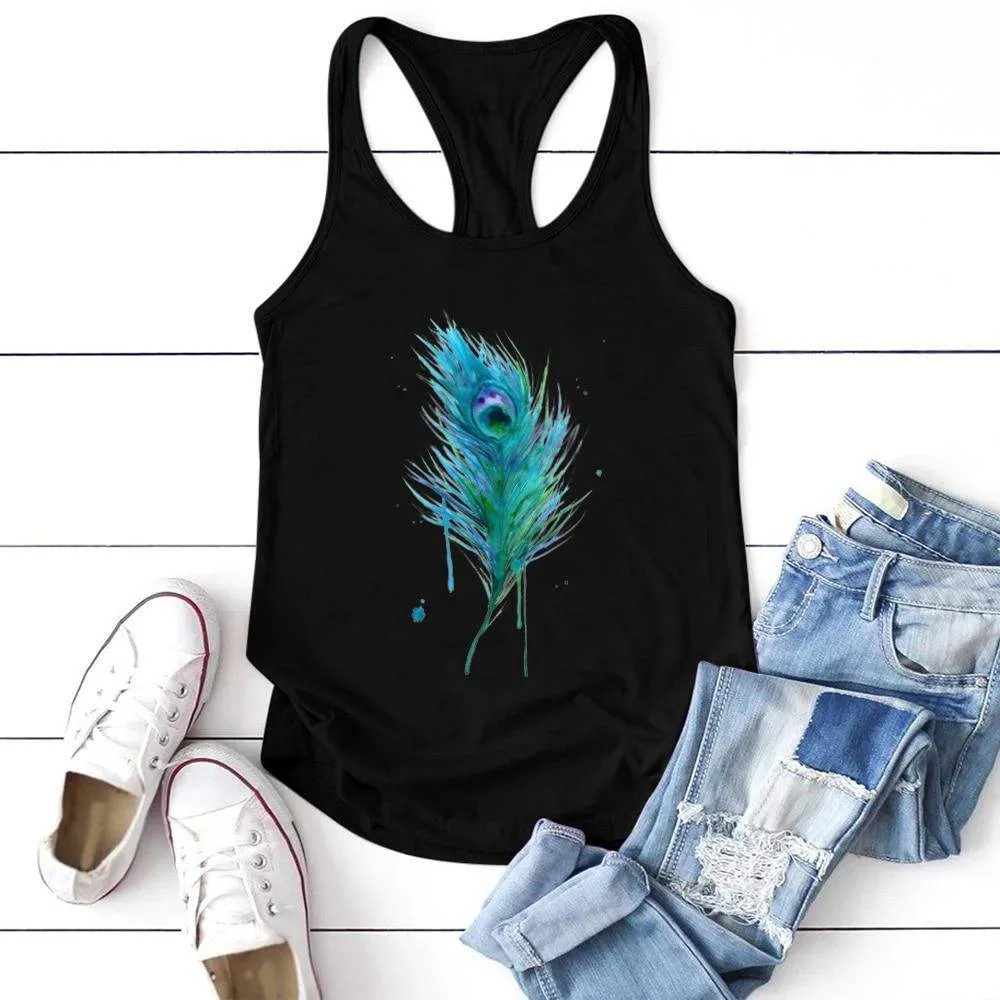 Peacock Feather Tank Top
