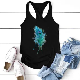 Peacock Feather Tank Top