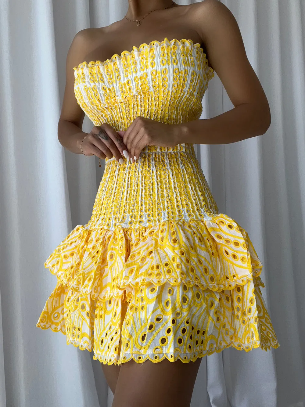 POETTE Mini Dress in Yellow