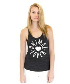 "Animal Lover" - Tri-Blend Racerback Tank Top