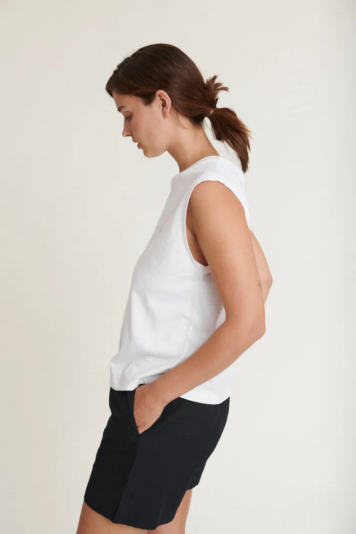 Raja Logo Tank - White