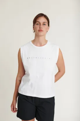 Raja Logo Tank - White