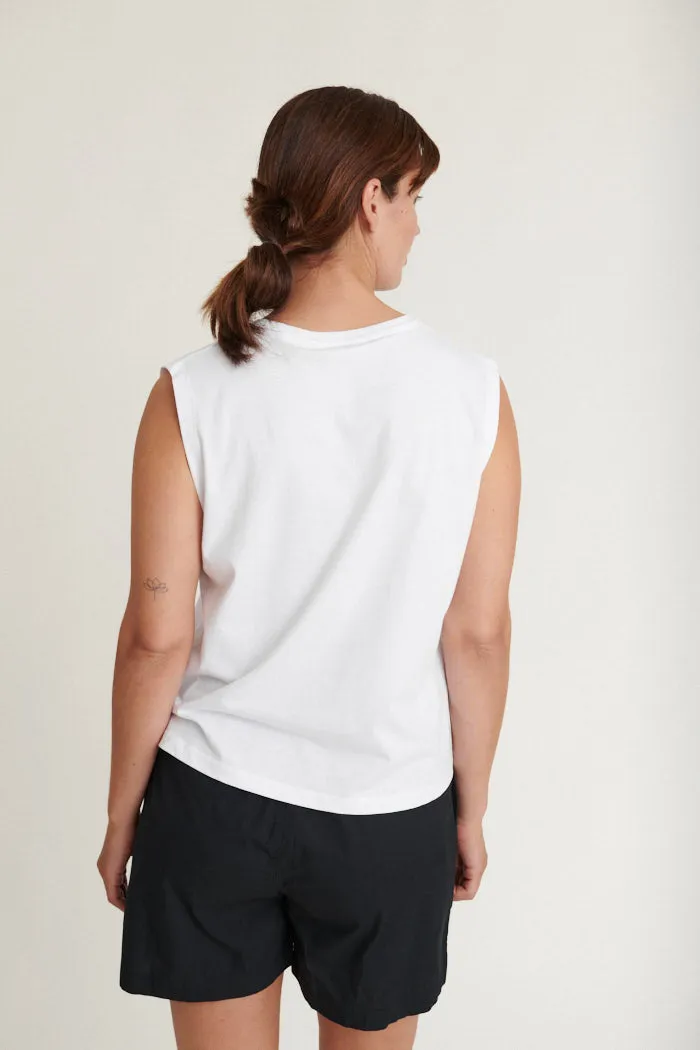 Raja Logo Tank - White