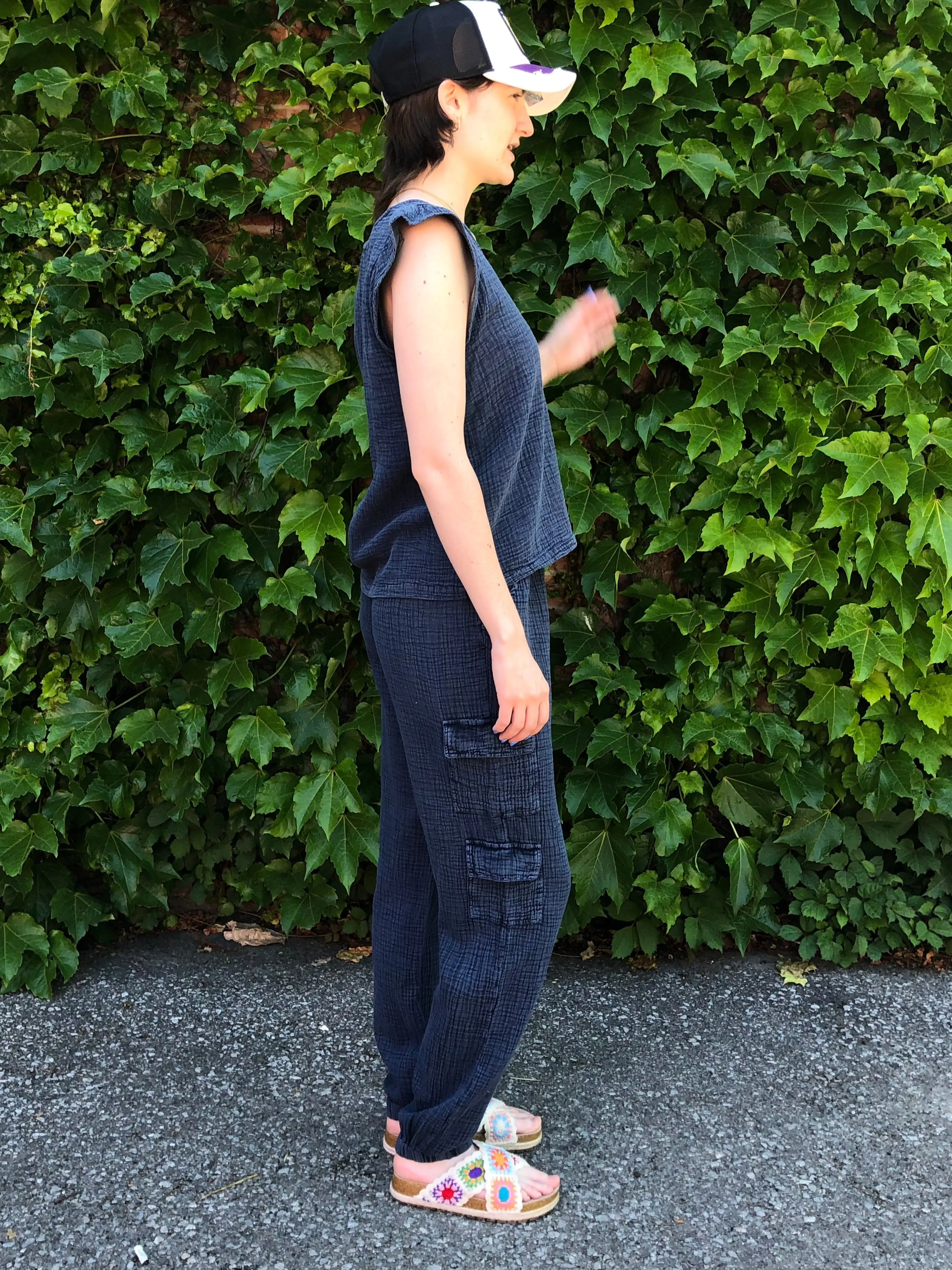 RD Arie Gauze Top (Ink)
