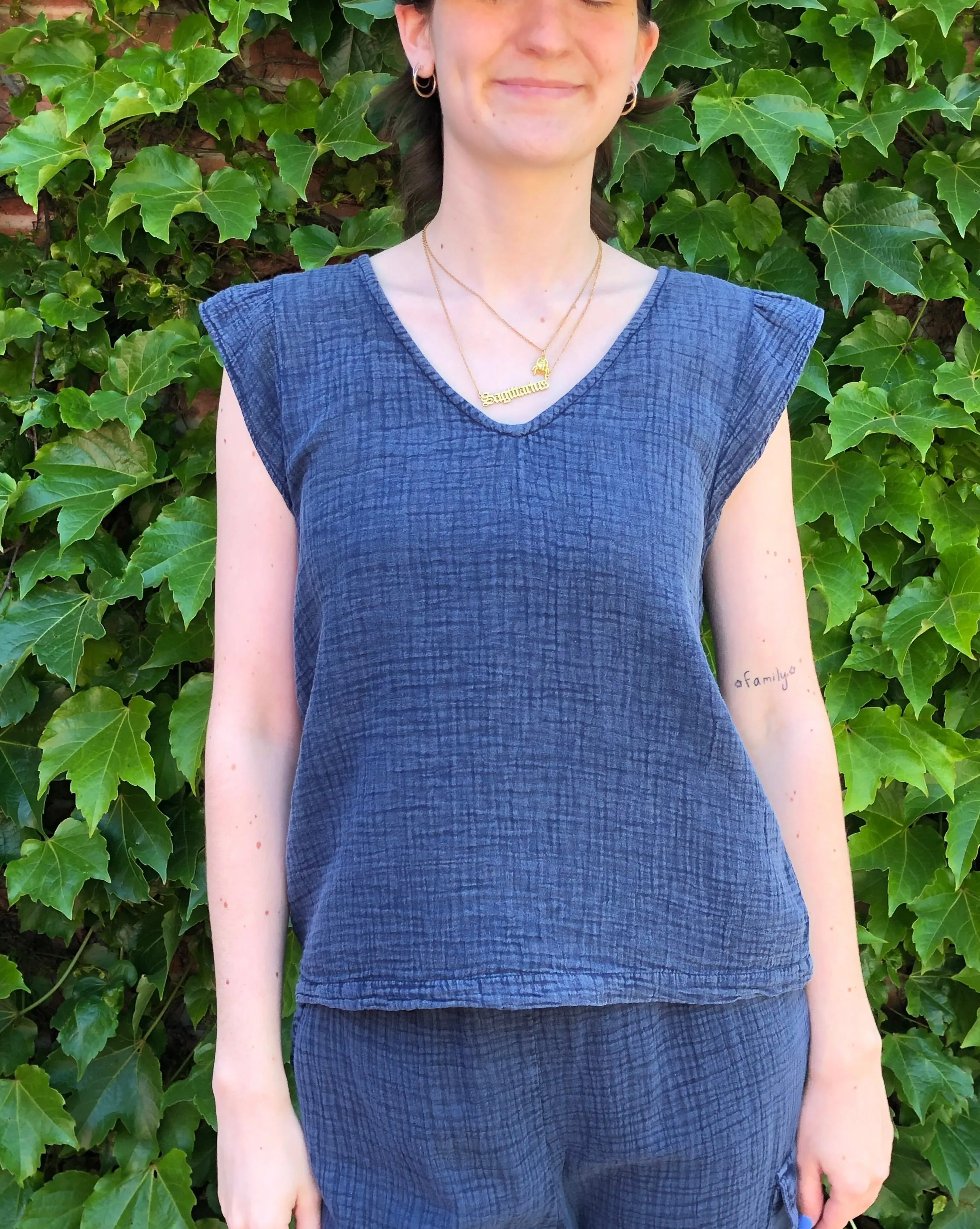 RD Arie Gauze Top (Ink)