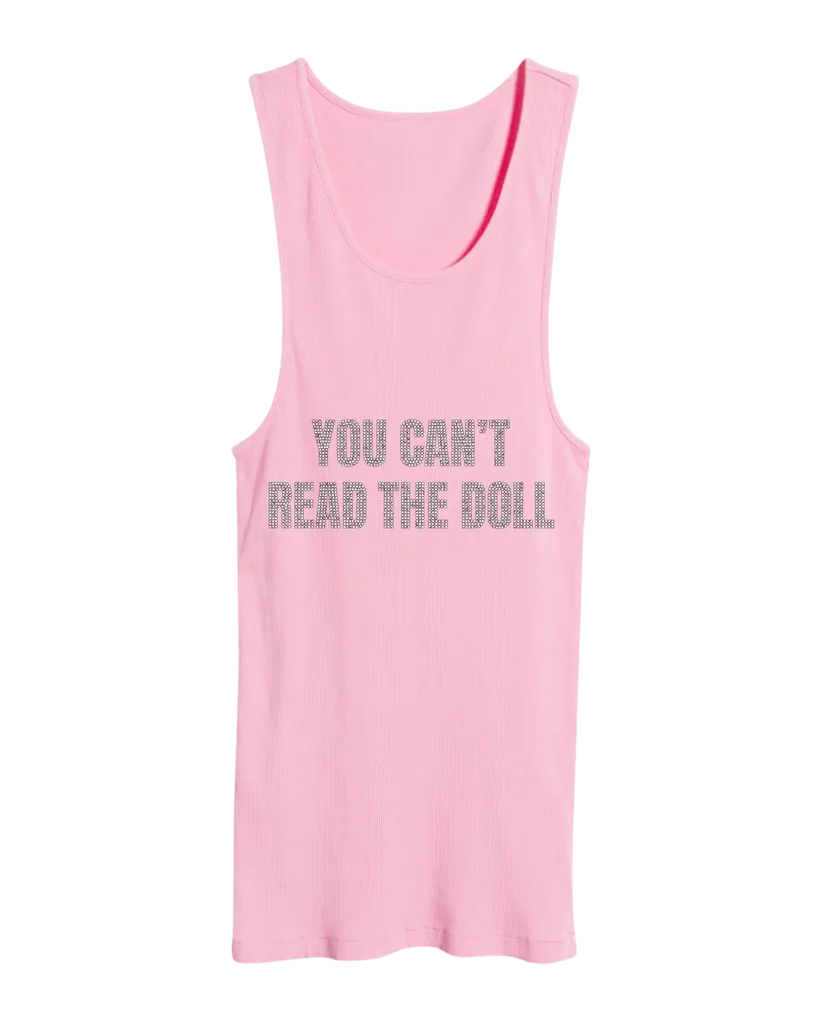 Roxxxy: The Doll Rhinestone Ribbed Tank Top