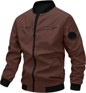 RTRDE Men's Lightweight Bomber Jacket Spring Fall Windbreaker Zip Up Coat with Pocket Casual Work Jackets, M-3XL
