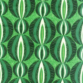 Sample Green Leaf Floral Printed Upholstery Fabric