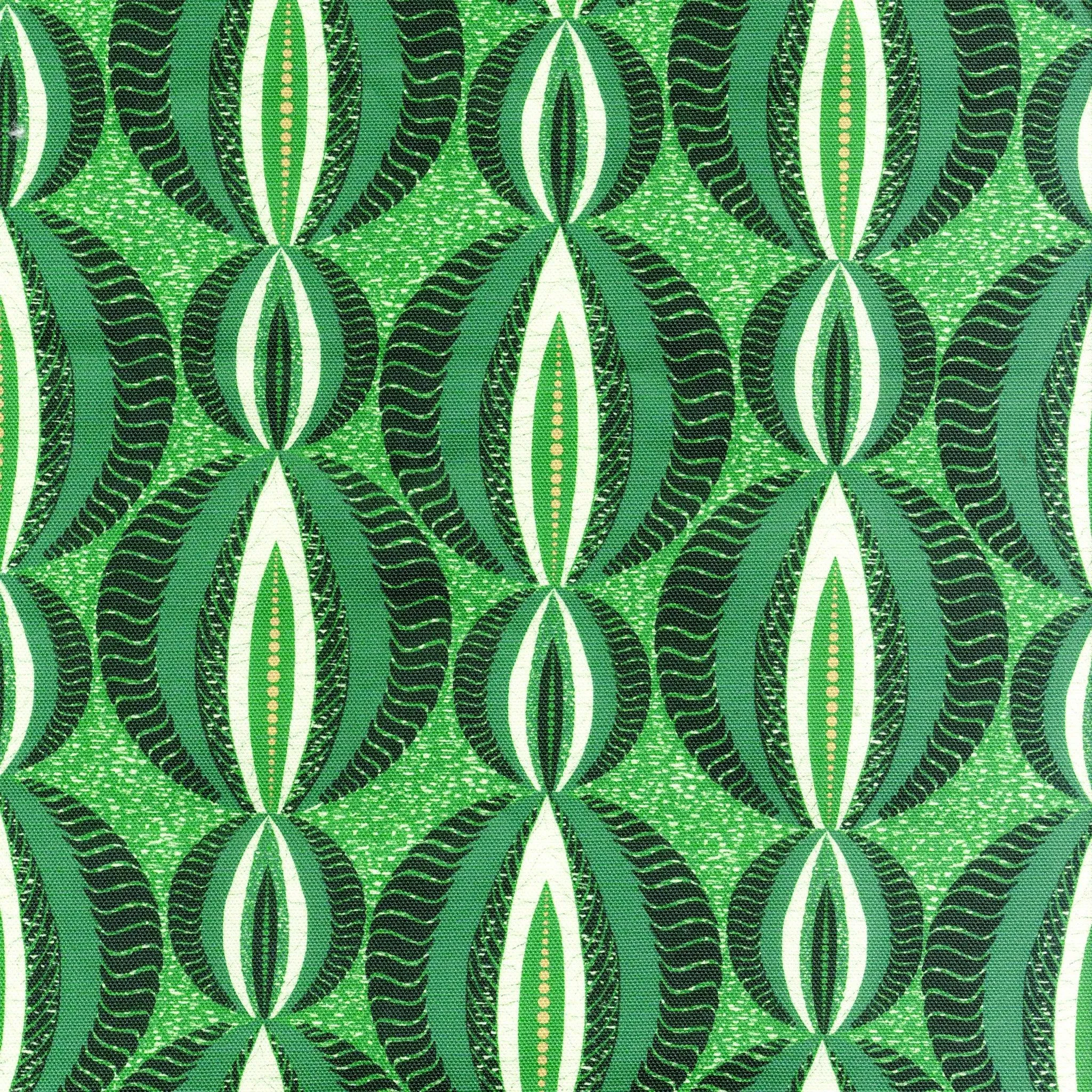 Sample Green Leaf Floral Printed Upholstery Fabric