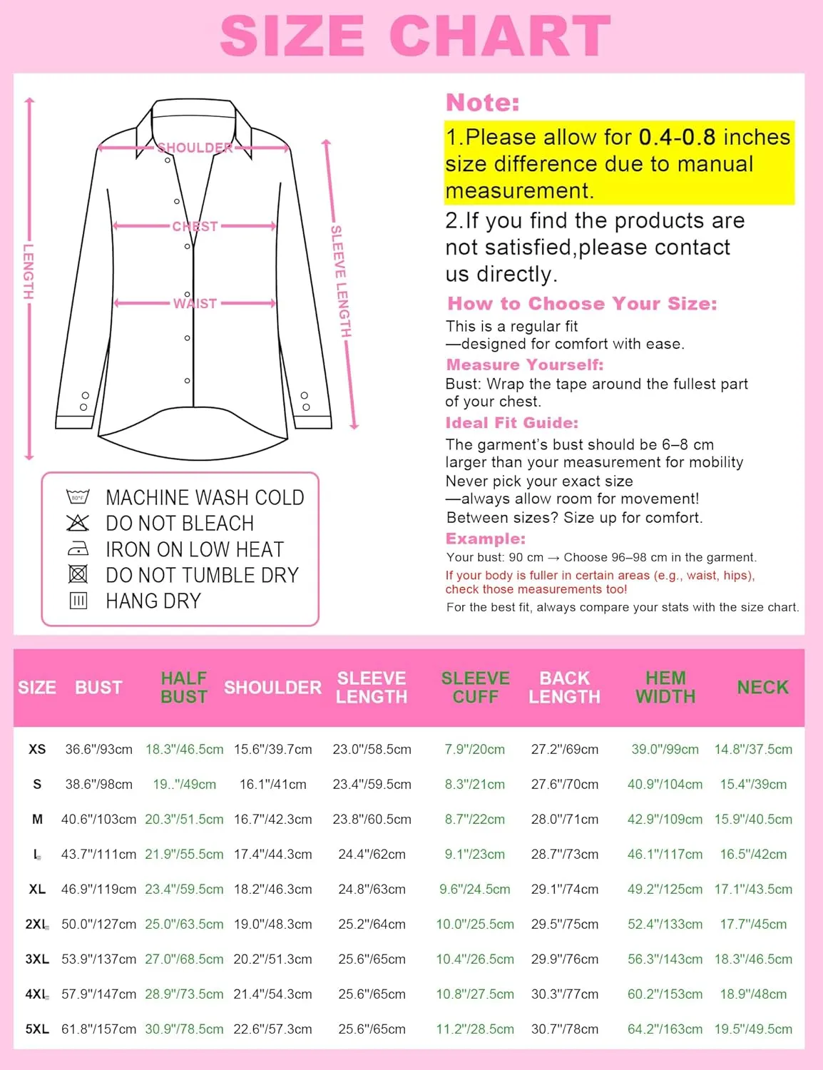 siliteelon Womens Button Down Shirts Dress Shirts Long Sleeve Wrinkle Free Collared Work Blouses Casual Print Chiffon Top