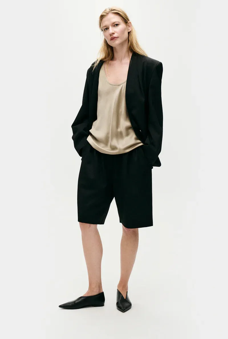 Silk Laundry Scoop Neck Tank - Graphite