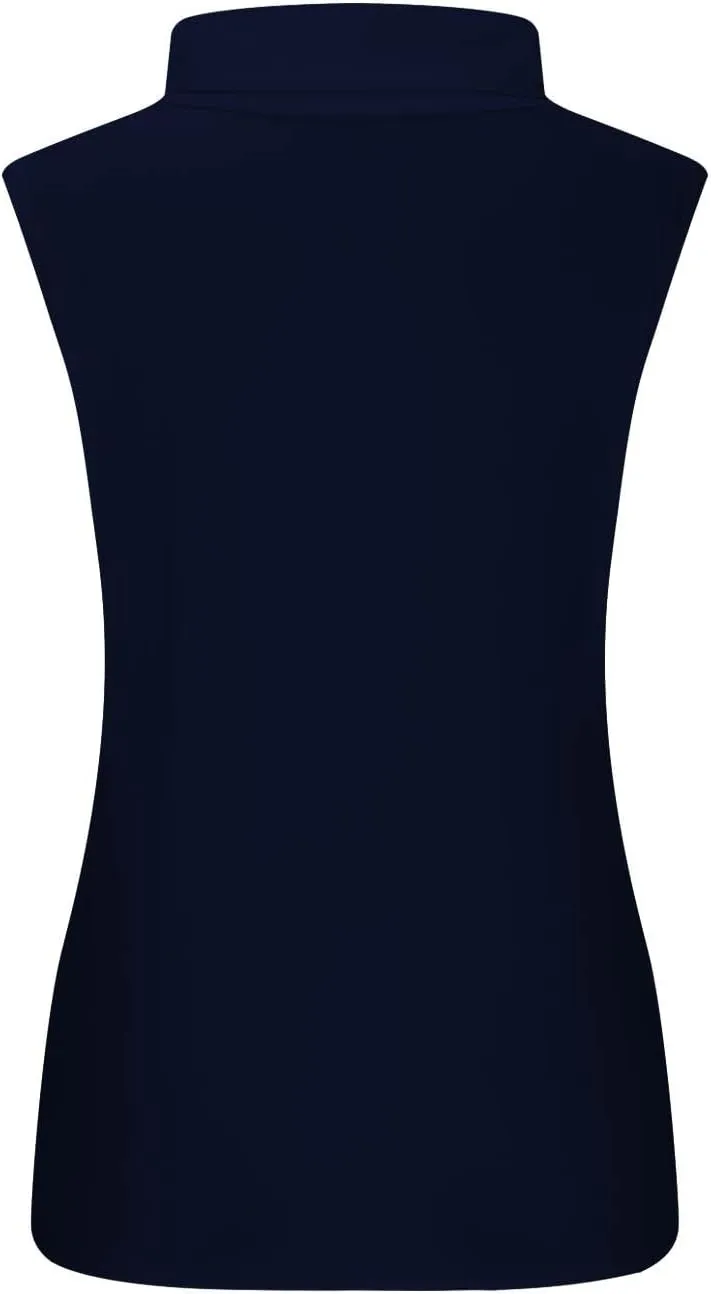 TANGNADE Sleeveless Turtlenecks for Women Tunic Plus Size Mock Neck Soft Tank Tops Basic Stretch Slim Fit Undershirts