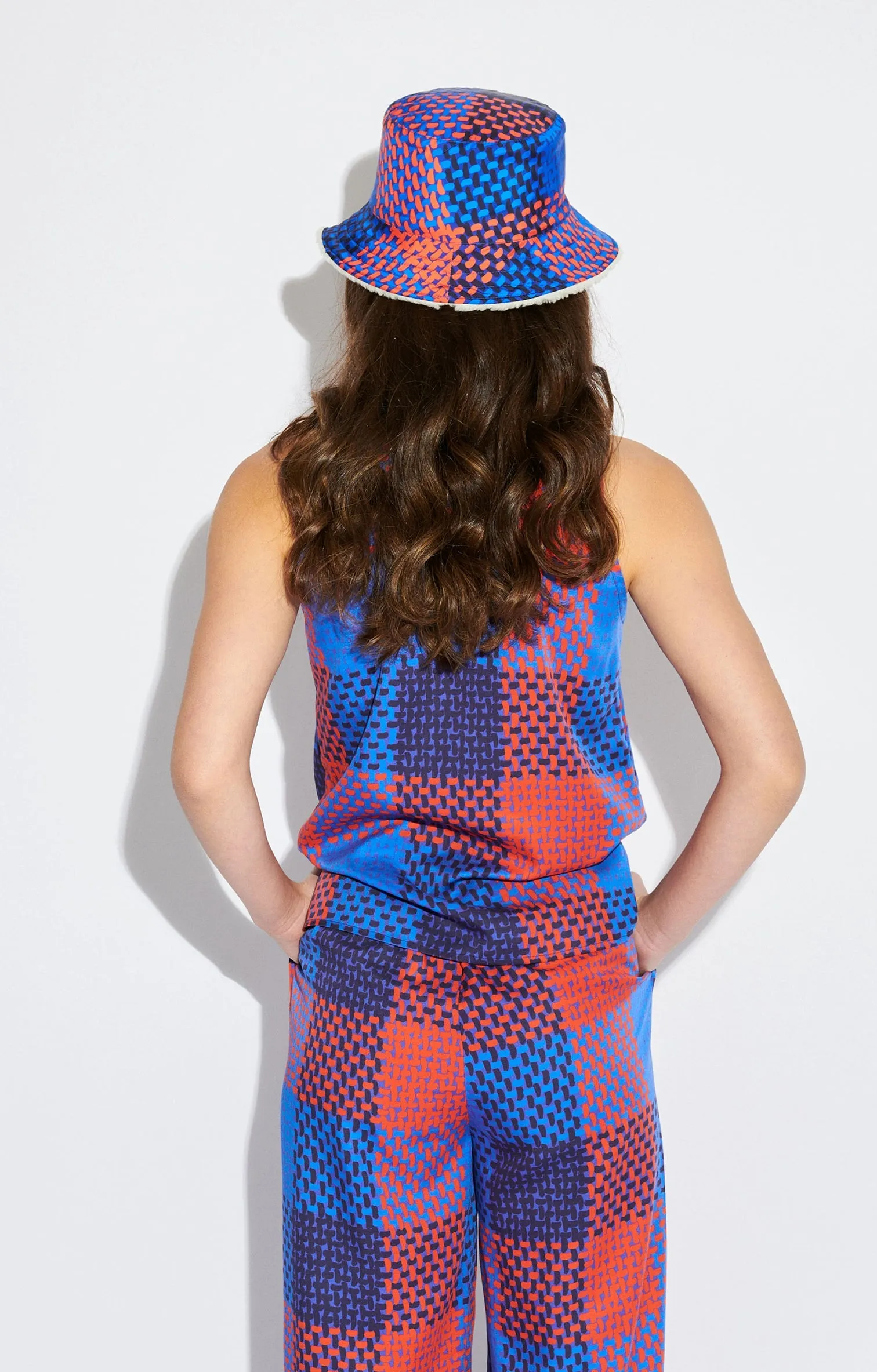 Tetnoldi Sleeveless Top Checked Red