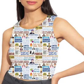 The Office AOP Crop Tank