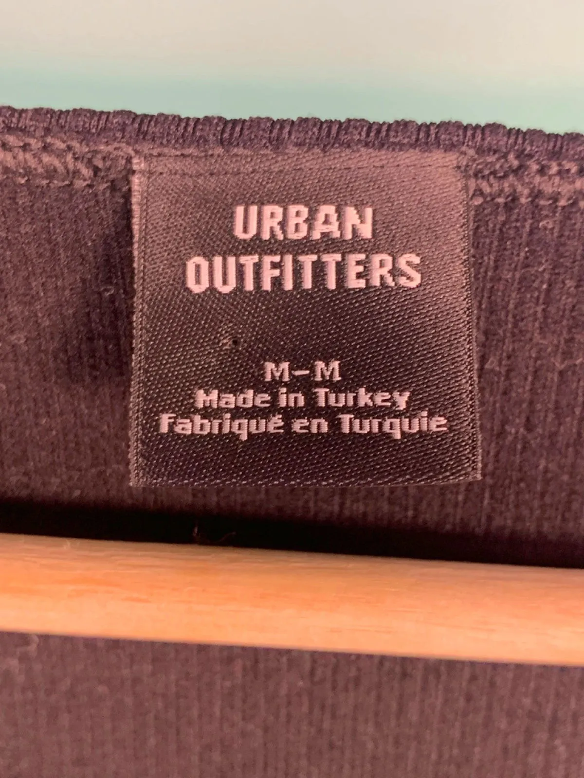 Urban Outfitters Black Ribbed Knit Front Tie Tank Top M