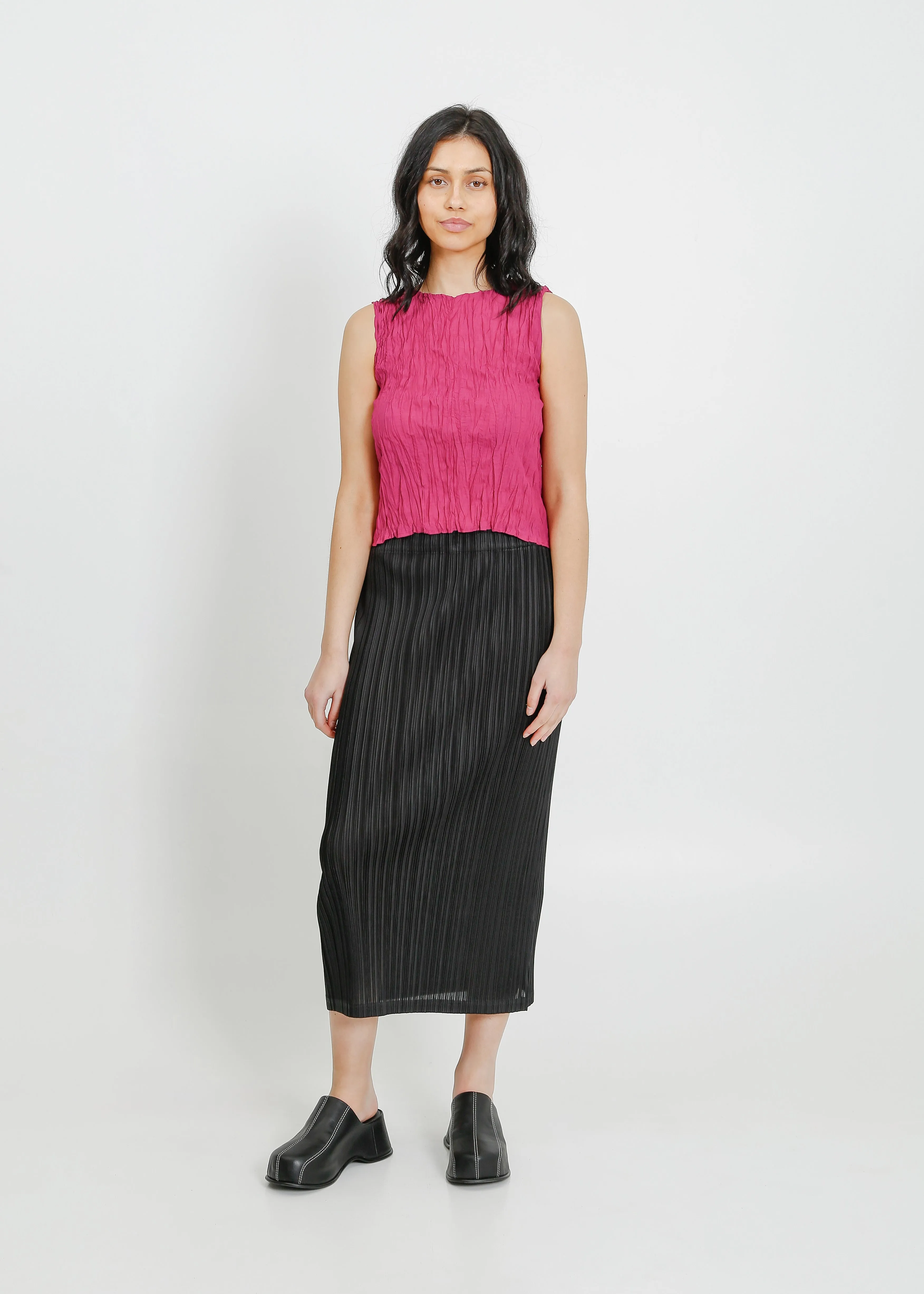 WESLEY PLEAT TANK / MAGENTA