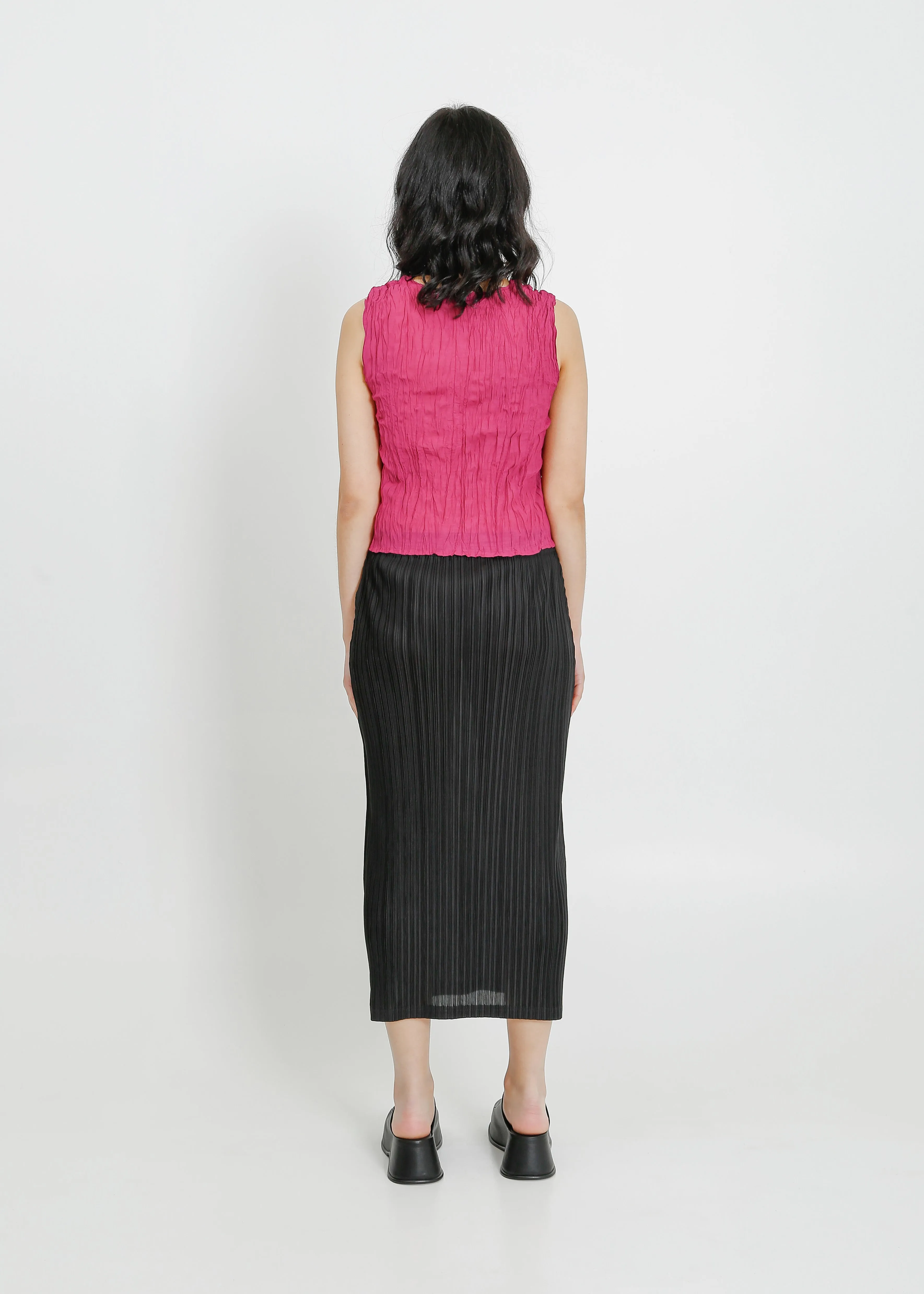 WESLEY PLEAT TANK / MAGENTA