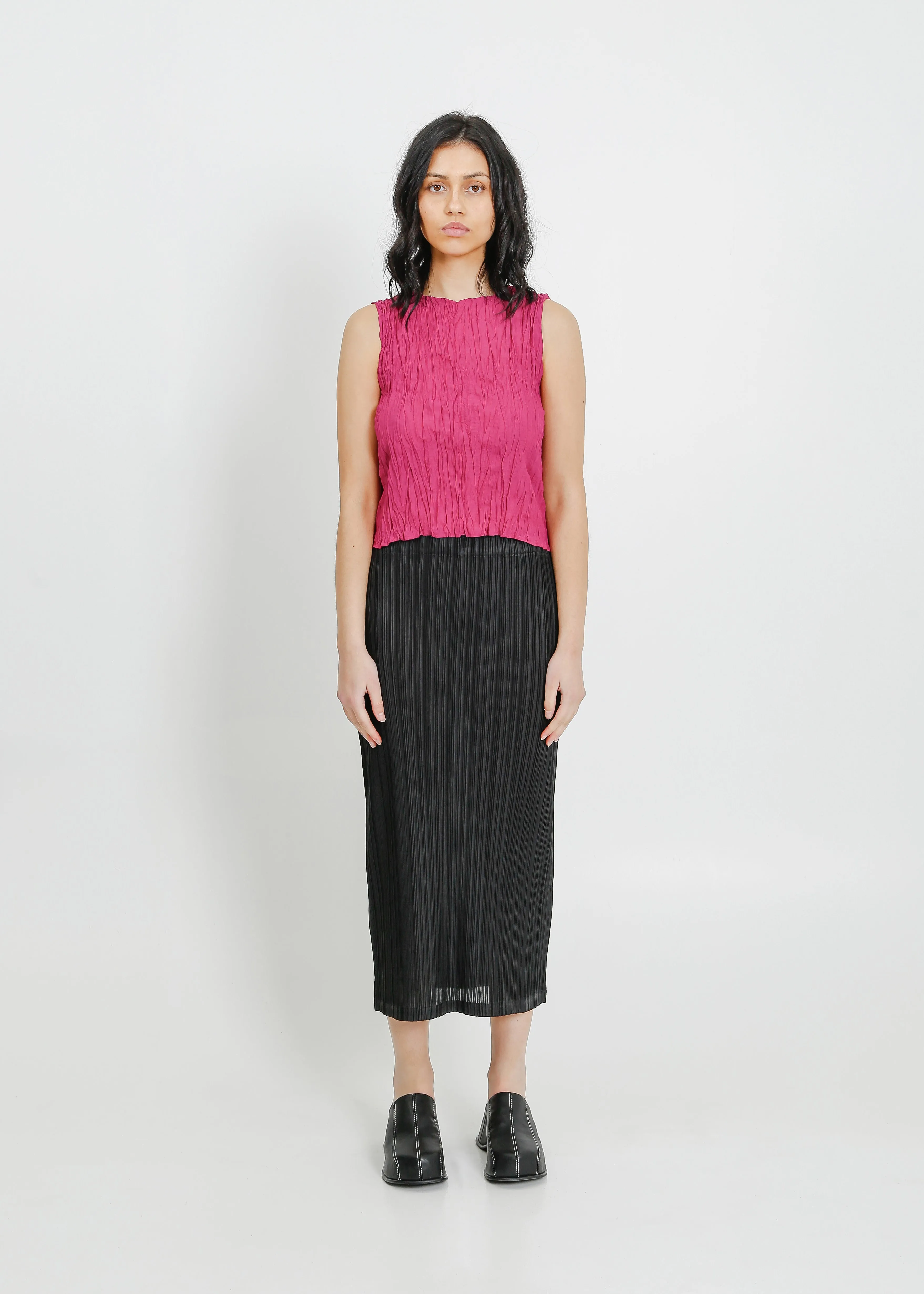 WESLEY PLEAT TANK / MAGENTA