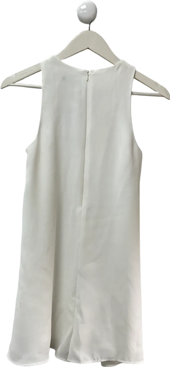 ZARA White Plain Tank Dress With Built In Shorts UK S